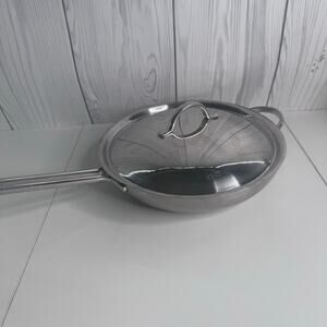 Revere Pro Line 10" Saute Skillet Fry Pan 6710 Stainless Steel Copper Core & Lid